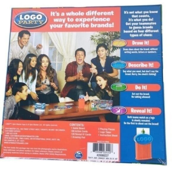 Logo Party Game NEW in original packaging new in box by Spin Master games - Picture 6 of 11